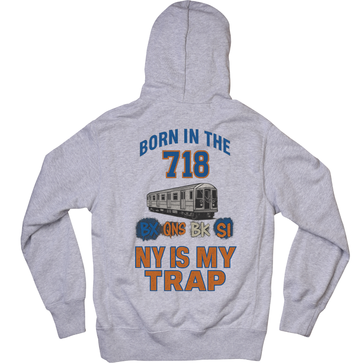 gray 718 hoodie NY streetwear, 718 area code hoodie, NY IS MY TRAP black hoodie