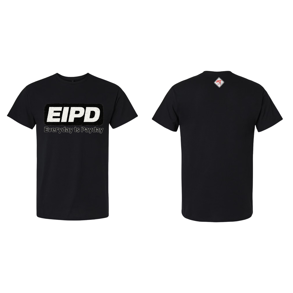 black EIPD puff print streetwear t-shirt by NY IS MY TRAP® – Everyday Is Payday urban fashion in black Bella+Canvas tee