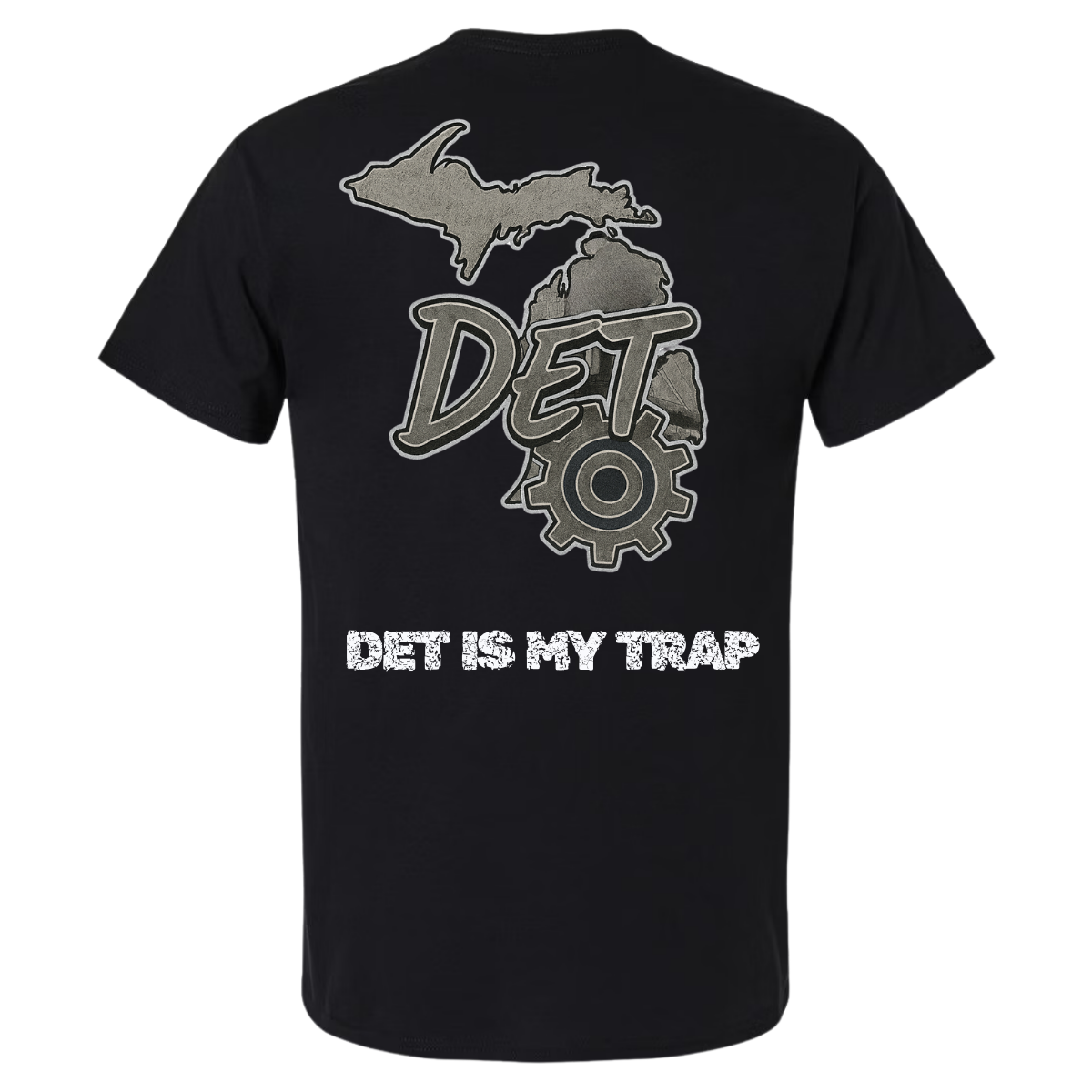 Detroit 313 puff print shirt in black by NY IS MY TRAP® – Motor City inspired streetwear