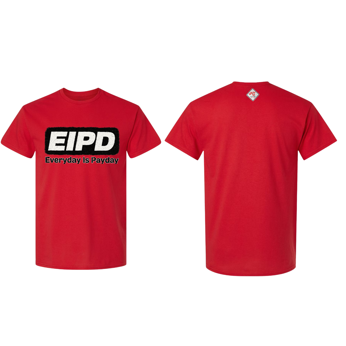 red EIPD puff print streetwear t-shirt by NY IS MY TRAP® – Everyday Is Payday urban fashion in black Bella+Canvas tee