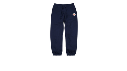 navy blue "CHI IS MY TRAP" embroidered jogger pants featuring the "chi is my trap Sun–Sat" slogan stitched down the leg. Premium streetwear inspired by Chicago grind culture and everyday hustle.