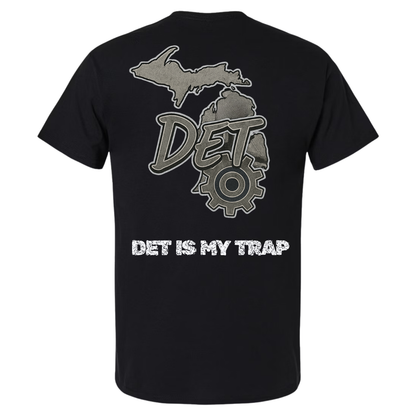 Detroit 313 puff print shirt in black by NY IS MY TRAP® – Motor City inspired streetwear